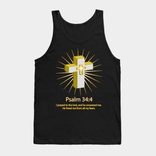 Psalm 34:4 bible verse Tank Top